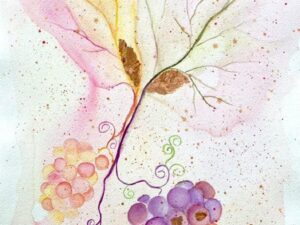 Weinblätter und Trauben