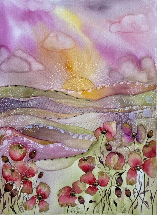 Sommer Fantasie mit Mohnblumen – Bild 2