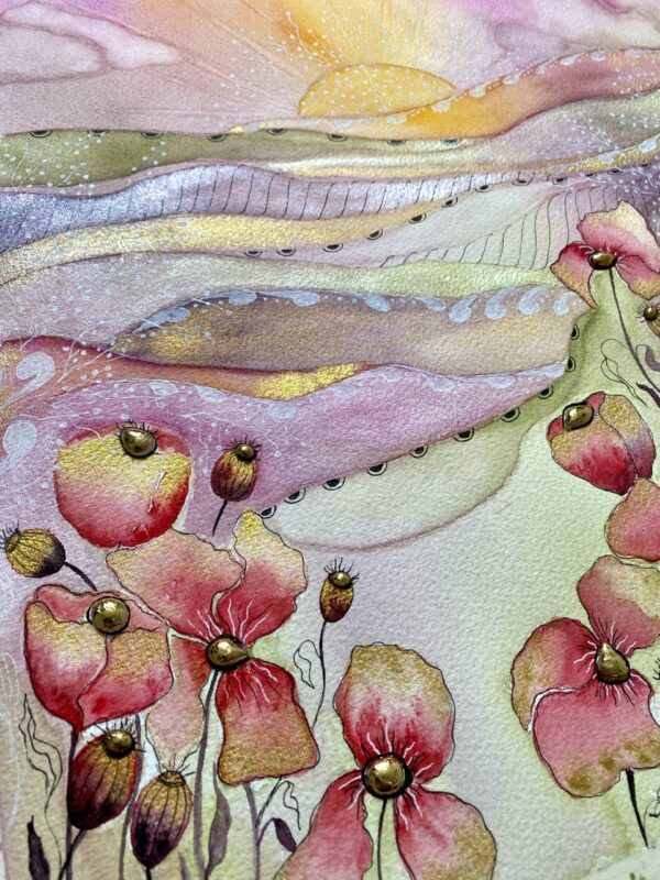 Sommer Fantasie mit Mohnblumen – Bild 3